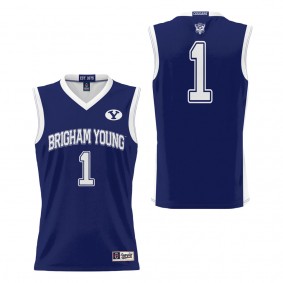 #1 BYU Cougars ProSphere Basketball Jersey Navy