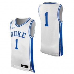 #1 Duke Blue Devils Nike Youth Icon Replica Basketball Jersey White