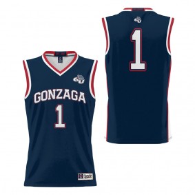 #1 Gonzaga Bulldogs ProSphere Basketball Jersey Navy