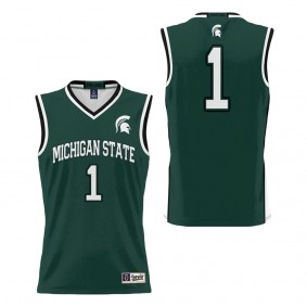 #1 Michigan State Spartans ProSphere Youth Basketball Jersey Green