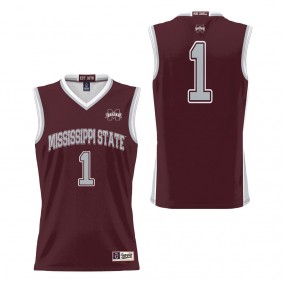 #1 Mississippi State Bulldogs ProSphere Basketball Jersey Maroon