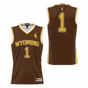 #1 Wyoming Cowboys ProSphere Youth Basketball Jersey Brown