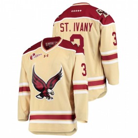 Jack St. Ivany Boston College Eagles Beige 2021-22 Alternate College Hockey Jersey