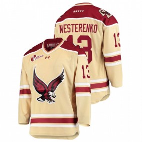 Nikita Nesterenko Boston College Eagles Beige 2021-22 Alternate College Hockey Jersey