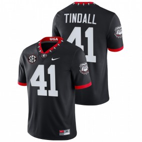 Georgia Bulldogs Channing Tindall #41 College Game Jersey Black Mascot 100th Anniversary 2021-22