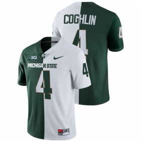 Michigan State Spartans Matt Coghlin #4 College Football Jersey White Green Split Edition 2021-22