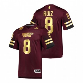 Mississippi State Bulldogs Brandon Ruiz #8 Premier Football Jersey Maroon Special Game 2021-22