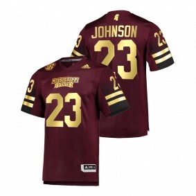 Mississippi State Bulldogs Dillon Johnson #23 Premier Football Jersey Maroon Special Game 2021-22