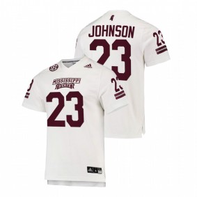 Mississippi State Bulldogs Dillon Johnson #23 Replica Jersey White College Football 2021-22