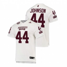 Mississippi State Bulldogs Jett Johnson #44 Replica Jersey White College Football 2021-22