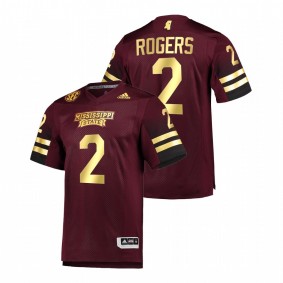 Mississippi State Bulldogs Will Rogers #2 Premier Football Jersey Maroon Special Game 2021-22