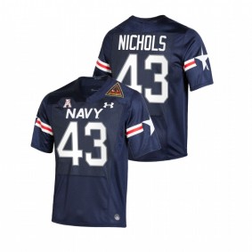 Navy Midshipmen #43 Bijan Nichols Fly Navy Youth Navy Jersey 2021-22 Alternate Football