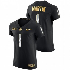 Oklahoma State Cowboys Tay Martin #1 Elite Football Jersey Black Golden Edition 2021-22