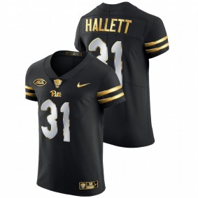 Pitt Panthers Erick Hallett #31 Limited Football Jersey Black Golden Edition 2021-22