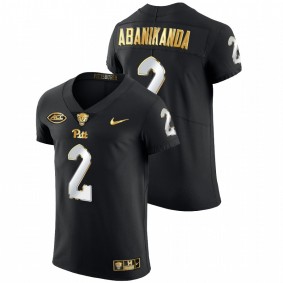 Pitt Panthers Israel Abanikanda #2 Limited Football Jersey Black Golden Edition 2021-22