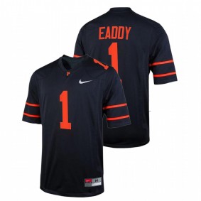 Princeton Tigers Collin Eaddy #1 Jersey Navy 2021 Ivy League Football Conference Champions 2021-22