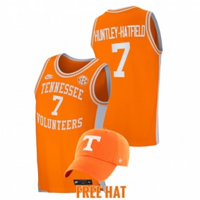 Tennessee Volunteers Brandon Huntley-Hatfield #7 Free Hat Jersey Orange Retro Basketball 2021-22