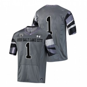 Utah Utes #1 Alternate Jersey Gray USS Salt Lake City 2021-22