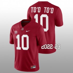 Alabama Crimson Tide Henry To'o To'o #10 Jersey Crimson College Basketball 2022-23