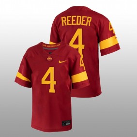 Iowa State Cyclones Colby Reeder #4 Jersey Red College Football 2022-23