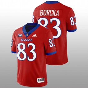 Kansas Jayhawks Jacob Borcila #83 Jersey Red College Football 2022-23