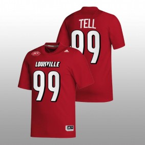 Louisville Cardinals Dezmond Tell #99 NIL Replica Jersey Red College Football 2022-23