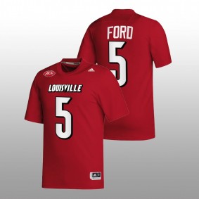 Louisville Cardinals Marshon Ford #5 NIL Replica Jersey Red College Football 2022-23