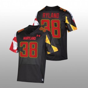 Maryland Terrapins #38 Chad Ryland College Football Men Black Jersey 2022-23 Replica