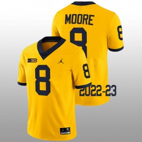 Michigan Wolverines Derrick Moore #8 Limited Jersey Maize College Football 2022-23