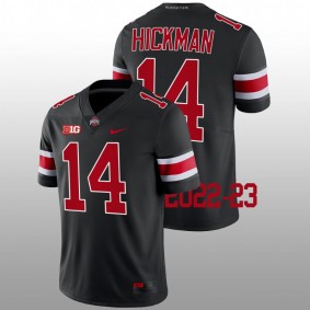 Ohio State Buckeyes Ronnie Hickman #14 Jersey Black Limited Football 2022-23