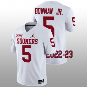 Oklahoma Sooners Billy Bowman Jr. #5 Game Jersey White College Football 2022-23