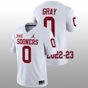 Oklahoma Sooners Eric Gray #0 Game Jersey White College Football 2022-23