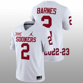 Oklahoma Sooners Jovantae Barnes #2 Game Jersey White College Football 2022-23