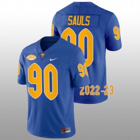 Pitt Panthers Ben Sauls #90 Jersey Royal Limited Football 2022-23