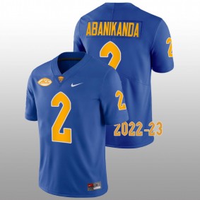 Pitt Panthers Israel Abanikanda #2 Jersey Royal Limited Football 2022-23