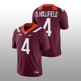 Virginia Tech Hokies Dax Hollifield #4 NIL Replica Jersey Maroon College Football 2022-23