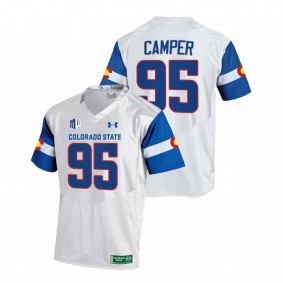 Colorado State Rams Cayden Camper #95 Football Jersey White State Pride 2022