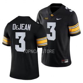 Iowa Hawkeyes Cooper DeJean Jersey 2022 College Football Black #3 Men's Shirt