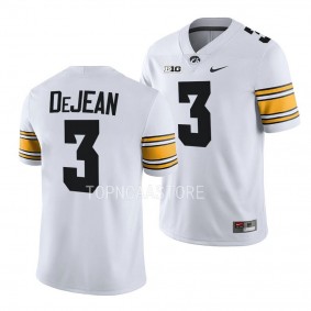 Cooper DeJean Iowa Hawkeyes #3 White Jersey 2022 College Football Men's Uniform