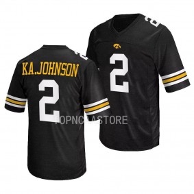 Kaleb Johnson Iowa Hawkeyes Black Replica Football Jersey