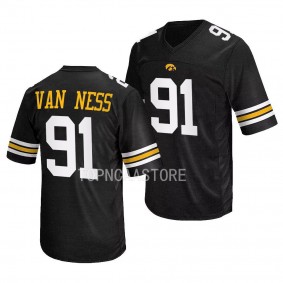 Lukas Van Ness Iowa Hawkeyes Black Replica Football Jersey