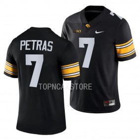 Iowa Hawkeyes Spencer Petras Jersey 2022 College Football Black #7 Men's Shirt