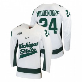 Erik Middendorf Michigan State Spartans College Hockey White Jersey #24