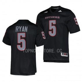 Sean Ryan Rutgers Scarlet Knights #5 Black Jersey 2022 Premier Football Men's Uniform