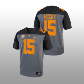 Tennessee Volunteers #15 Bru McCoy Smokey Grey Series Youth Grey Jersey 2022 Alternate