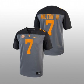 Tennessee Volunteers #7 Joe Milton III Smokey Grey Series Youth Grey Jersey 2022 Alternate