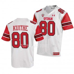 Utah Utes #80 Brant Kuithe 2022 College Football White Jersey Men's