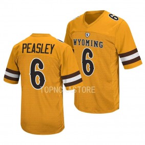 Wyoming Cowboys Andrew Peasley College Football Retro Jersey Gold