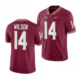 Florida State Seminoles Johnny Wilson NIL Football Jersey #14 Garnet 2023 Game Uniform