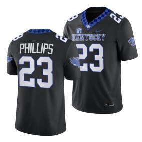 Kentucky Wildcats Andru Phillips Alternate Game Jersey #23 Black 2023 Football Uniform